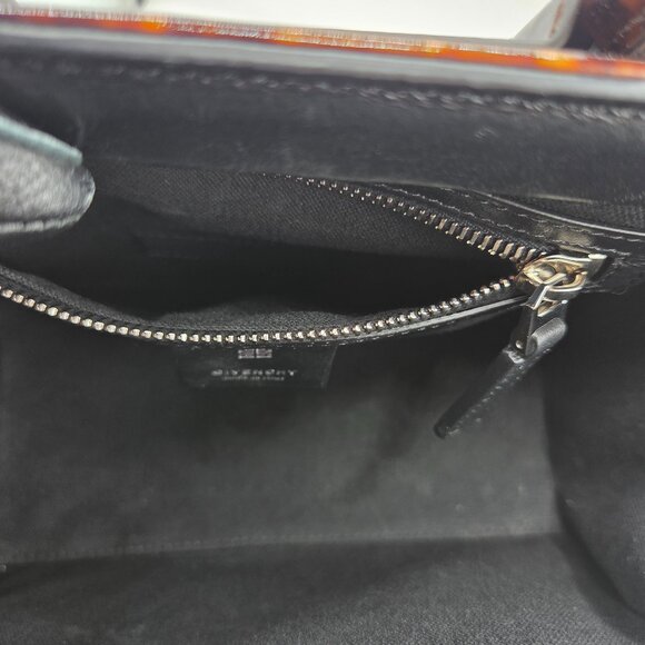 Women's Animal Print Patent Leather Mini Antigona Lock Bag - Picture 14 of 15